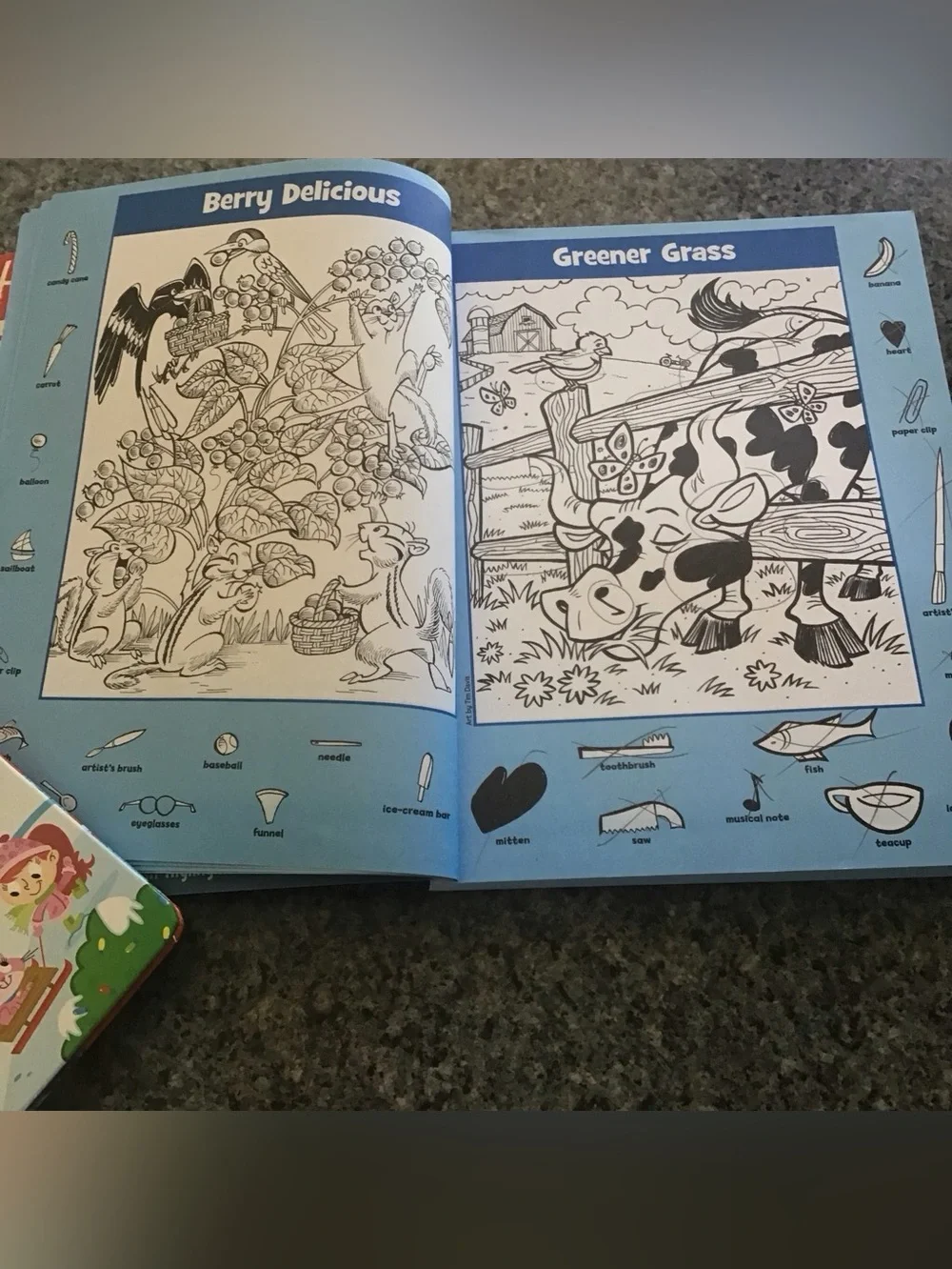 Search and Find Hidden Picture books Christmas Fun Highlights Hidden Pictures